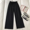 thumbnail image 1 of Lefu Women Ice Silk Breathable Drawstring High Rise Wide Leg Track Lounge Pants, 1 of 9