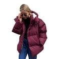 thumbnail image 2 of Abrigo, chaqueta de algodón, chaqueta de algodón suelta para mujer, chaqueta suelta superior, 2 of 6