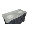 thumbnail image 2 of Katherine 60" Double Bathroom Vanity with Marine Gray Cabinet and Carrara Marble Top, 2 of 6