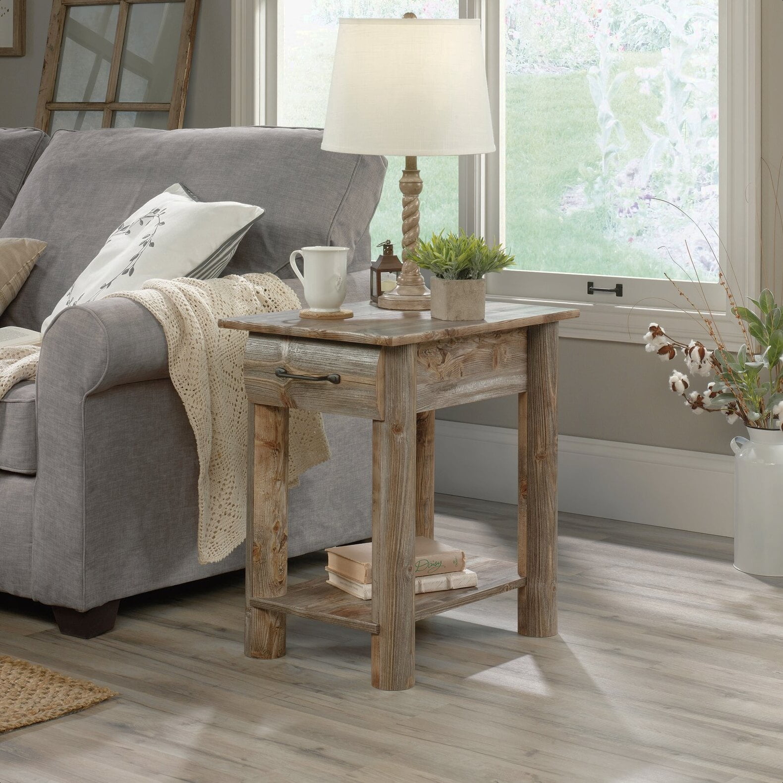 Milanhome Riddleville End Table with Storage Walmart