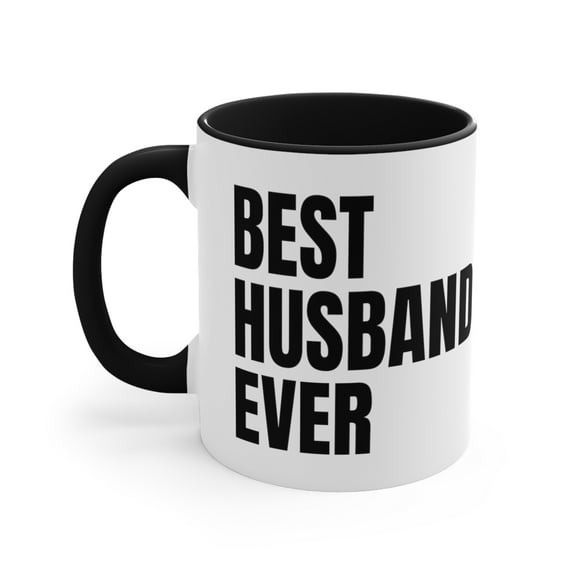 Best Husband Ever Mug Funny Fathers Day Ceramic Accent Coffee Mug, 11oz