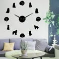 thumbnail image 2 of Goldendoole Dog Large Mirror Stickers DIY Wall Clock Modern Design Acrylic Puppy Watch Clocks Self Adhesive Living Room Decor(Silver,47inch), 2 of 8