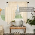 thumbnail image 4 of VHC Brands Annie Buffalo Check Cotton Farmhouse Curtains Rod Pocket Drawstring Ties Prairie Panel Pair, 63x36x18, Tan, 4 of 8