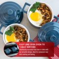 thumbnail image 2 of T-Fal Ceramic 2 Pc Mini-Cocotte set with lids, blue, 2 of 9
