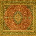 thumbnail image 1 of Ahgly Company Machine Washable Indoor Square Persian Yellow Traditional Area Rugs, 7' Square, 1 of 4