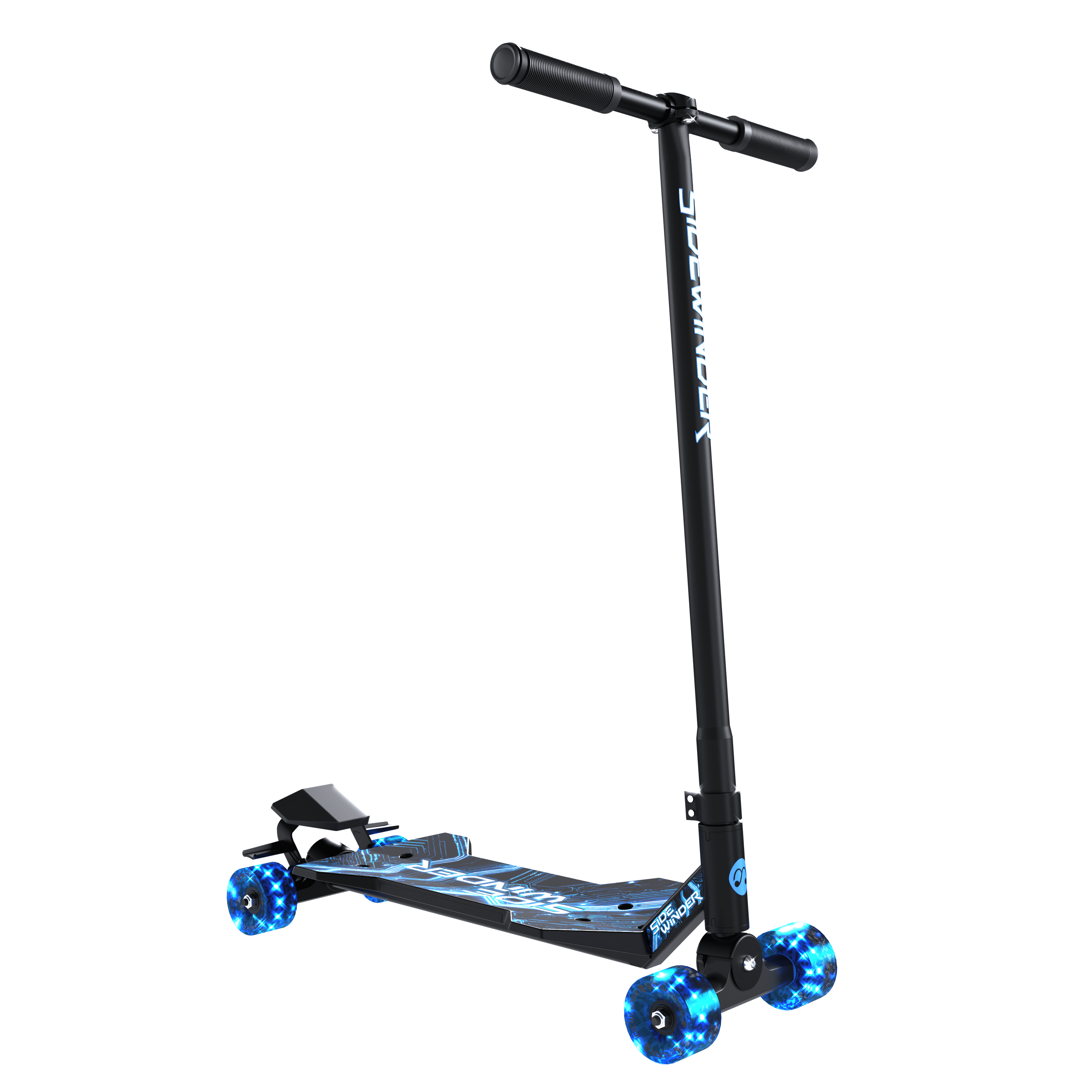 MELO Sidewinder Kids Carving Scooter with 70mm LED Wheels, Ages 5+, Blue
