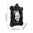 thumbnail image 2 of Halloween Decorations Unique Skeleton Photo Hanging Ornament, Skull Statue Frame Wall Decor 3D Resin Sculpture 4.6"X3.4" Halloween Decor, 3D Frame Wall Deocr Gothic, 2 of 2