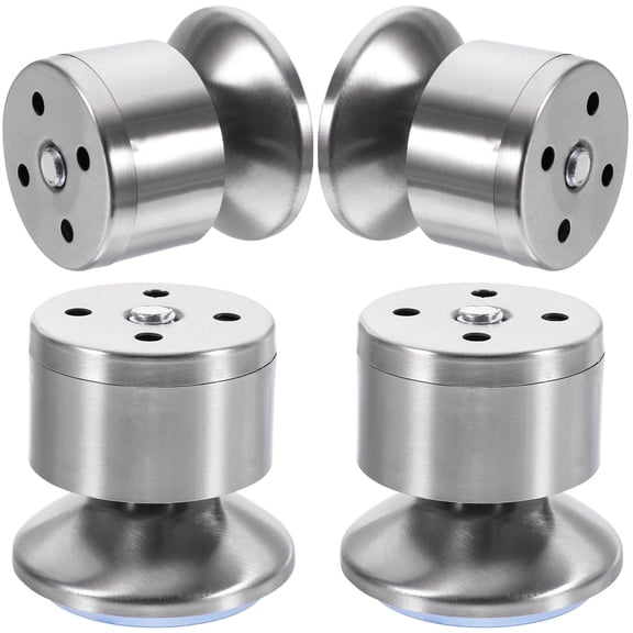 Healifty 4Pcs Stainless Steel Furniture Leveler Adjustable Feet for Home Chairs Cabinets