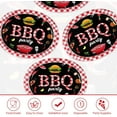 thumbnail image 3 of General 50 Pcs BBQ Birthday Party Supplies 10" × 12" Large Red Gingham and Black BBQ Oval Paper Plates Disposable Heavy Duty BBQ Party Plates for Picnic Barbecue Baby Shower Birthday Decorations, 3 of 13