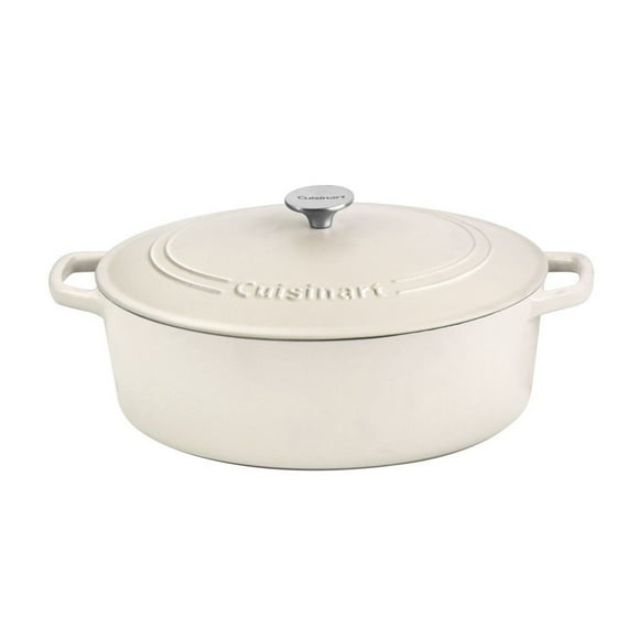 Cazuela Cuisinart Chef's Classic de hierro fundido esmaltado de 7 litros, color blanco