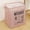 Pink, variant on Home Fabric Storage Bin with Drawstring Closure and 2 Bold Handles, Collapsible Large Canvas Storage Baskets for Organizing Shelf Nursery Home Closet