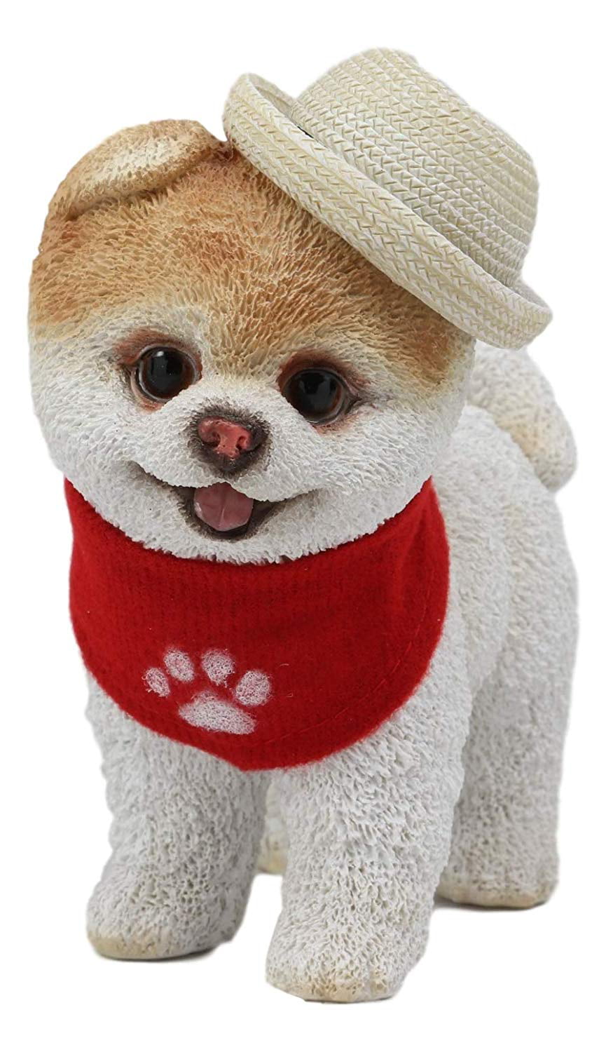 Cute Pomeranian Dog Figurine Model Home Car Dashboard Ornament Decor GIFT US 