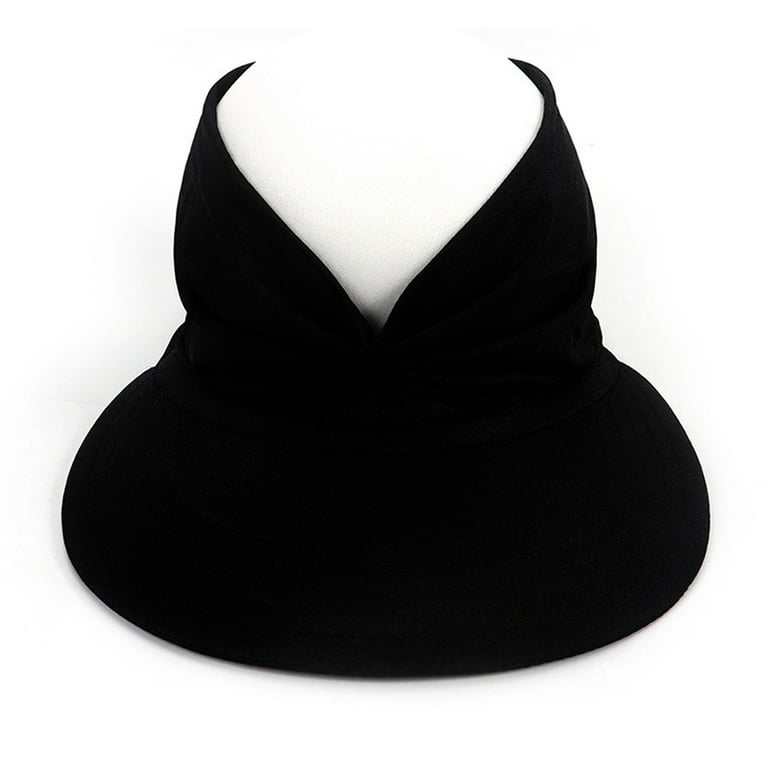 WGOUP Summer Hat women's Sun Visor Sun Hat Anti-ultraviolet Elastic Hollow  Top Hat,Black(Buy 2 Get 1 Free) 