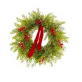 thumbnail image 2 of 50cm Artificial Norfolk Pine Wreath, Christmas Simulation Door Hanging Flower Wreath Decoration, Realistic Plastic Green Garland for Fireplace Stair Door Wall, Flexible Festive Holiday Home Decor, 2 of 6