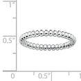 thumbnail image 2 of Sterling Silver Rhodium Beaded Ring, 2 of 6