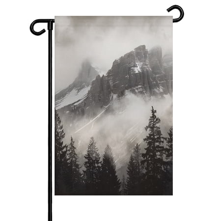 Mountains Forest Garden Flag 12x18 Inch Nature Landscape Double Sided Small Decorative Garden Flags for Outside Outdoor Yard Porch Lawn Decoration