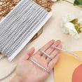 thumbnail image 3 of 49 Yards Metallic Braid Lace Trim Handmade Silver Circle Metallic Trim Crafts Silver Decorative Trim with Card, 3 of 9