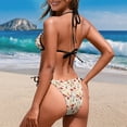 thumbnail image 5 of Chririnla Women's Halter Neck Two-Piece Bikini Set - Woodland Mushroom & Wildflower Print - Quick Dry Tie Side Swimsuit for Beach Vacation & Pool Party, 5 of 9