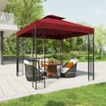 thumbnail image 3 of INTER HUT 8x8 Metal Patio Gazebo, Outdoor Gazebo Canopy Tent for Backyard, 3 of 10