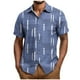thumbnail image 2 of Blusa y camisa de manga corta con cuello vuelto para hombre, blusa informal holgada con botones y cuello vuelto, blusa de poliéster para hombre, 2 of 5