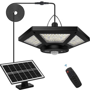 OCEST Solar Shed Pendant Light, 180 LED Daytime Available