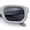 Grey - Black, variant on Retro Mod Narrow Rectangle Horn Rim Beveled Thick Plastic Sunglasses All Black