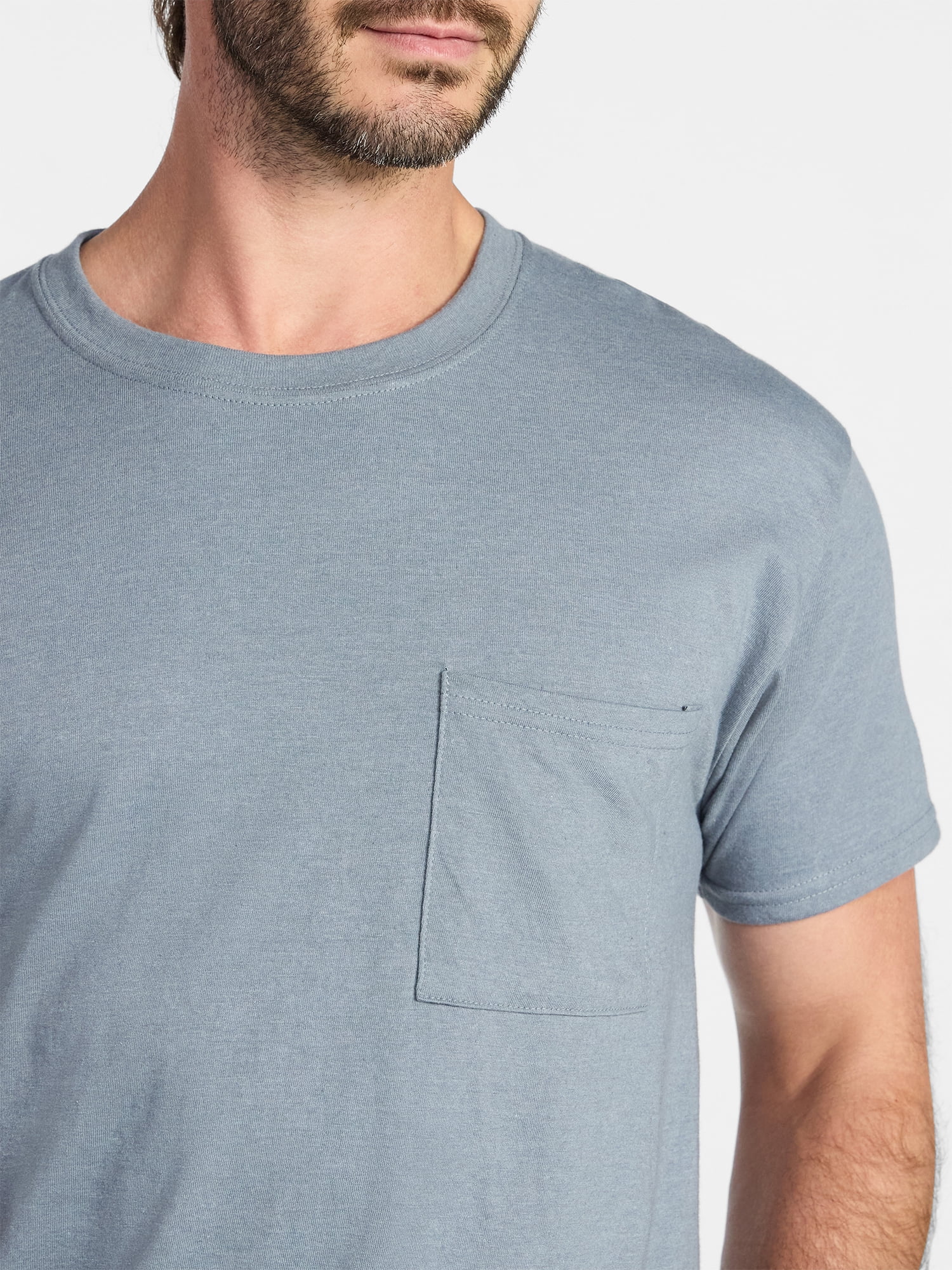 Athletic Works Men's and Big Men's Cotton Pocket Tee, Sizes XS-5XL and Tall Sizes