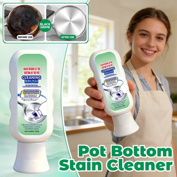 Cookware Cleaner For Burnt Food Residue, Safe For Non-Stick Surfaces, Pot & Pan Cleaner, Easy To Use Cookware Cleaning Solution, Efficient Stain Remover For Home Kitchen