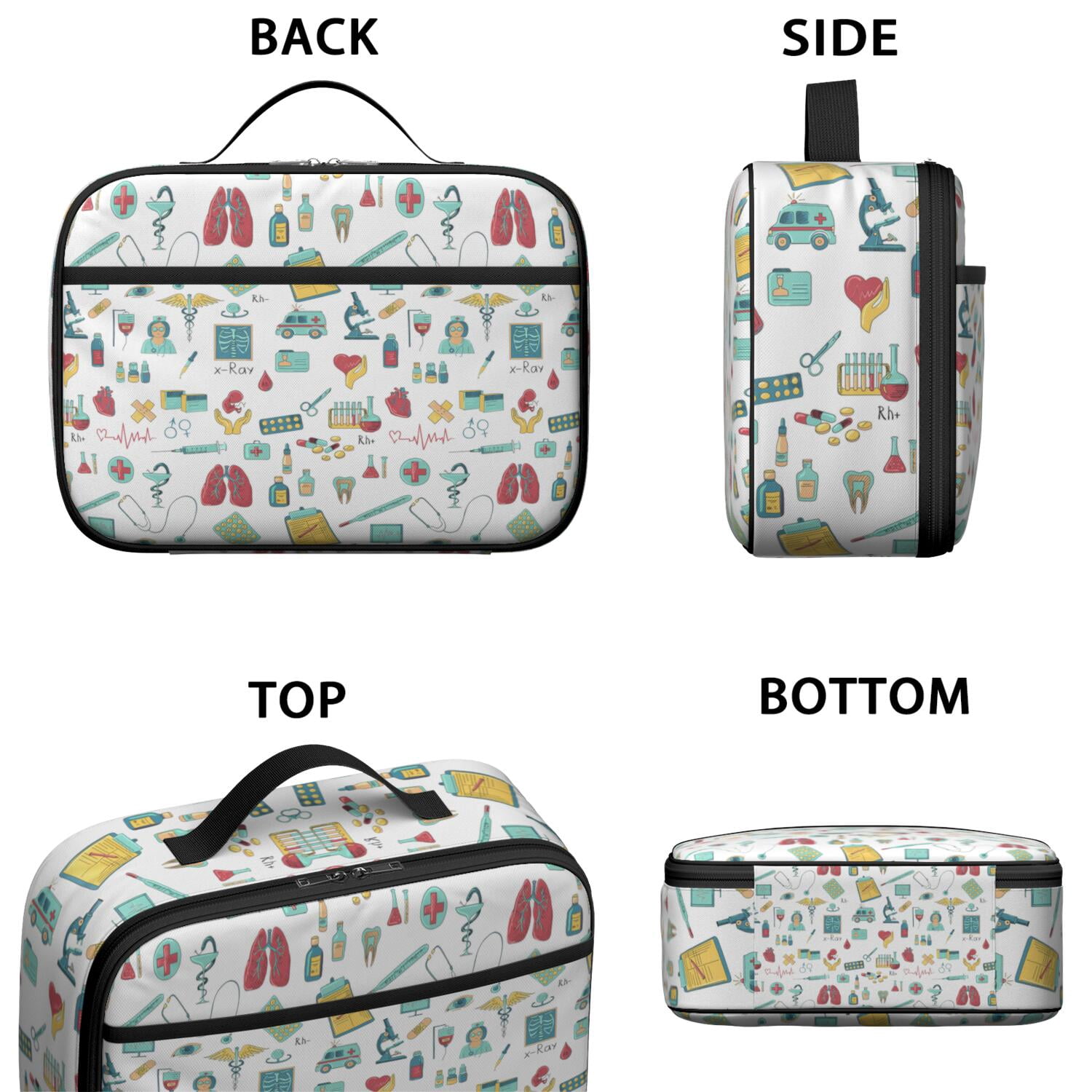 Cute Nurse Lunch Bag with Nursing, Nurse Life, and Saving Lives Every Day Designs – Insulated, Durable Lunch Tote for School, Travel, and Daycare