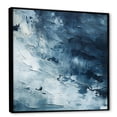 thumbnail image 2 of Designart "Abstract Element Fight In White And Blue II" Abstract Shapes Floater Framed Wall Art Living Room, 2 of 5