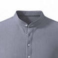 thumbnail image 6 of VgaVtl Turtleneck Men's Tanks Big and Tall Summer Mens Undershirts Sleeveless Gray Workout Solid Color Button Tops, 6 of 6