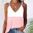 thumbnail image 1 of ICHUANYI Clearance Women's Summer Casual Sleeveless Blouse V Neck Tops T-Shirt Vest For Women(Pink, XXL) ICHUANYI WER2023080903322, 1 of 6