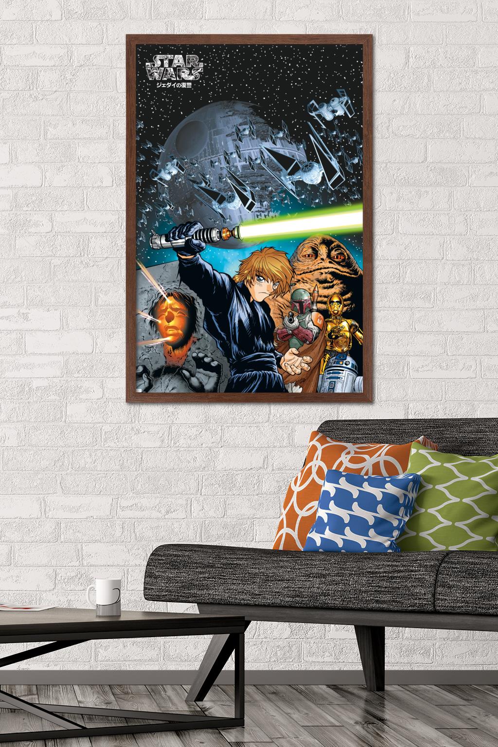 Star Wars: Manga Madness - Return of the Jedi Wall Poster, 22.375" x 34" Framed
