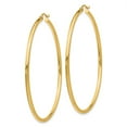 thumbnail image 2 of 10K Yellow Gold Earring Hoop Women'S 50 mm 2 Polished 2Mm Tube Earrings, 2 of 3