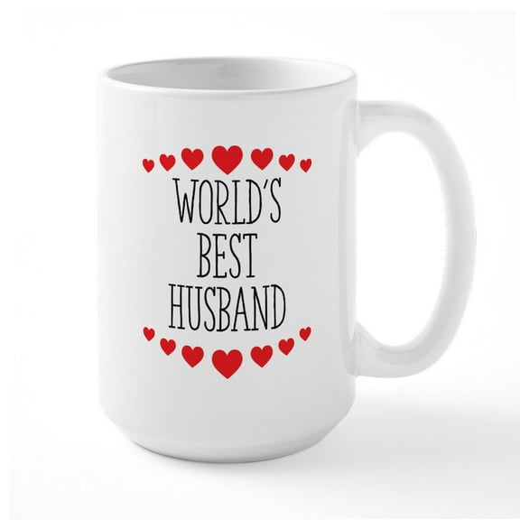 CafePress - World's Best Husband - 15 oz Ceramic Large White Novelty Mug