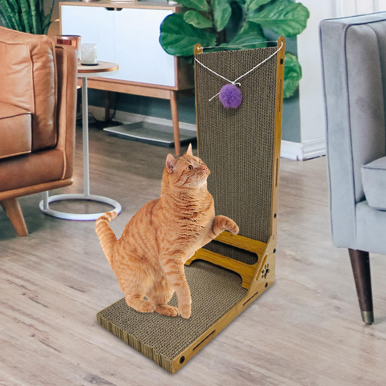 Cat Scratch Pad Lounge Scratching Pet Toy Cushion Corrugated Scratching Bed Cat Scratcher for Small Medium Large Cats Kitty 62.3x40x24cm Ball