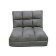 thumbnail image 4 of Loungie Microsuede Flip Chair Lounger Seat Grey, 4 of 9