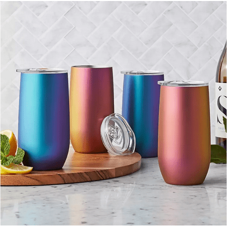 

14-oz. Stainless Steel Insulated Tumblers with Lids 4 Pack