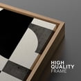thumbnail image 5 of IDEA4WALL Framed Canvas Print Wall Art Minimalist Black And White Abstract Collage Illustrations Geometric Splicing Graphics Modern Art Bohemian Artwork for Home Decor - 16"x24" Natural, 5 of 5