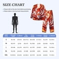 thumbnail image 4 of Salouo Red Sun Flame Fox Print Button-Front Long Sleeve Pajama Set for Men, Soft 2Pjs Men's Long Sleeve Sleepwear-Small, 4 of 7