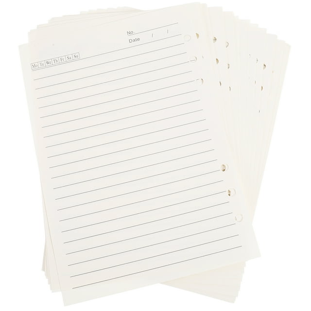 Miangastore Carnet à Feuilles Mobiles Journal de Prise de Notes Blanc 5Ensemble 7.9x5.2x0.2in