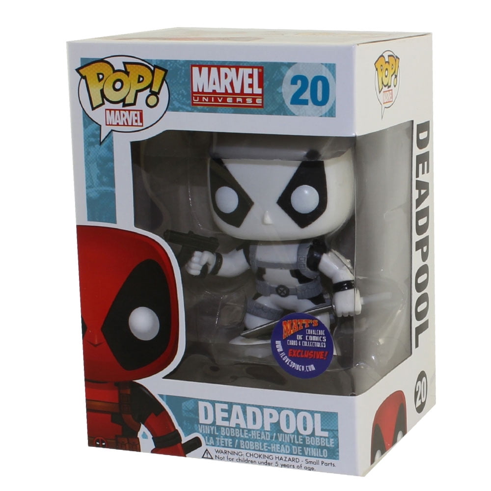 Funko POP! Marvel Series 2 Vinyl Bobble-Head - DEADPOOL (Black & White) #20 *Matt's Exclusive