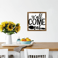 thumbnail image 3 of Eveokoki Kitchen Sign with Rustic Wood Frame 12x12 Inch, Y'all come eat , Kitchen Decor , Farmhouse Kitchen Decor , Kitchen Decorations Wall Sign , Dining Room Wall Decor Sign, 3 of 5