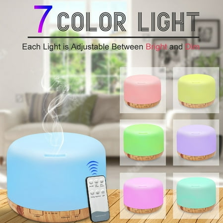 

Essential Oil Diffuser Remote Control Humidifier Aromatherapy Diffuser with 7 Color Changing LED Lights EU