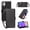 Black, variant on Shiny Diamond Wallet Case for Samsung Galaxy A05, PU Leather TPU Flip Cover with Shoulder Strap Wrist Strap Card Slots Cash Pocket Magnetic Clasp Kickstand Protective Folio Phone Case, Beige
