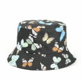 thumbnail image 6 of Xfvqtps Womens Bucket Hat Summer Sun Protection Fashion Butterfly Print UV Protection Sunshade Outdoor Beach Sun Hat Fisherman Cap Black, 6 of 9