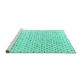 thumbnail image 2 of Ahgly Company Machine Washable Indoor Rectangle Abstract Turquoise Blue Modern Area Rugs, 3' x 5', 2 of 4
