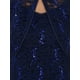 thumbnail image 5 of INSPIRE CHIC Conjuntos de Vestido de Dos Piezas con Lentejuelas para Mujeres, Vestidos de Cóctel de Encaje con Tirantes Espagueti y Cárdigans Cortos en Azul Marino, 5 of 6