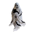 thumbnail image 2 of Spooky Ghost Halloween Wall Stickers, Large Removable Ghost Bat Window Decals, Vintage Oil Painting Style Halloween Door Wall Decor for Fall Party Haunted House Indoor Decorations,D, 2 of 8