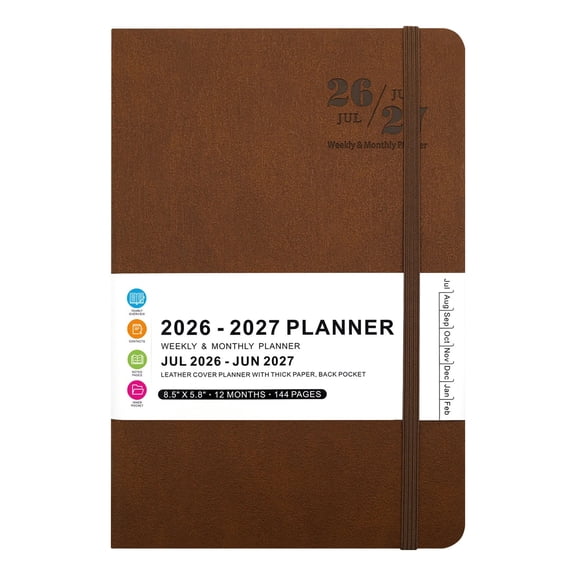 Solivara Academic Planner 2026 2027 Weekly Monthly Calendar July To June 100GSM Paper(B,8.46*5.83in)